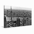 Calvendo Premium Textil-Leinwand 90 cm x 60 cm Quer Skyline mit Pearl Tower und Huangpu River | Wandbild, Bild auf Keilrahmen, Fertigbild auf Echter Leinwand, Leinwanddruck