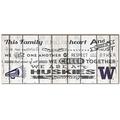 KH Sports Fan 45,7 x 17,8 cm Washington Huskies Family Cheer Kleine Verwitterte Collage Plaque