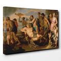 BIG Box Art Canvas Print 20 x 14 Inch (50 x 35 cm) Peter Paul Rubens The Wolf and The Fox - Canvas Wall Art Picture Ready to Hang