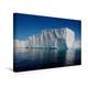 Calvendo Premium Textil-Leinwand 45 cm x 30 cm Quer, Eisberg vor Ilulissat | Wandbild, Bild auf Keilrahmen, Fertigbild auf Echter Leinwand, Leinwanddruck Orte Orte