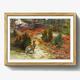 Arty Pie "Bruno Liljefors Hare Rabbit Framed Print with Oak Frame, Multi-Colour, 62 x 45 cm/24.5 x 18-Inch/A2