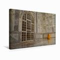 Calvendo Premium Textil-Leinwand 45 cm x 30 cm Quer Seitentür Taj Mahal | Wandbild, Bild auf Keilrahmen, Fertigbild auf Echter Leinwand, Leinwanddruck