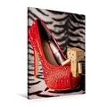 Calvendo Premium Textil-Leinwand 60 cm x 90 cm hoch, Red Hot Shoe | Wandbild, Bild auf Keilrahmen, Fertigbild auf Echter Leinwand, Leinwanddruck Spass Spass