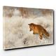 Canvas Print 30 x 20 Inch (76 x 50 cm) Bruno Liljefors Fox in The Snow 2 - Canvas Wall Art Picture Ready to Hang