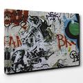 Big Box Art Canvas Print 20 x 14 Inch (50 x 35 cm) Berlin Wall Germany Graffiti Framed Wall Art Picture Print - Canvas Wall Art Picture Ready to Hang