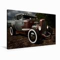 Calvendo Premium Textil-Leinwand 90 cm x 60 cm Quer Hot Rod - Kustom Kulture Forever Bottrop | Wandbild, Bild auf Keilrahmen, Fertigbild auf Echter Leinwand, Leinwanddruck