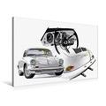 Premium Textil-Leinwand 90 cm x 60 cm quer, Porsche 356 Carrera | Wandbild, Bild auf Keilrahmen, Fertigbild auf echter Leinwand, Leinwanddruck: Porsche 356 Carrera Illustration (CALVENDO Mobilitaet);CALVENDO Mobilitaet