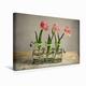 Calvendo Premium Textil-Leinwand 45 cm x 30 cm Quer Stillleben mit Tulpen | Wandbild, Bild auf Keilrahmen, Fertigbild auf Echter Leinwand, Leinwanddruck