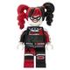 LEGO Batman 9009310 Harley Quinn Kids Minifigur Wecker , rot/schwarz , Kunststoff , 24 cm hoch , LCD Display , Boy Girl , Offizielles