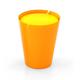 Outlook Design Italia Smarty Papierkorb mit Schwingdeckel, Kunststoff, Base Orange, 24 x 24 x 30 cm Modern 24x24x30 cm Arancio/Giallo