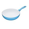 Kitchen Craft Colourworks Antihaft-Keramik induktionstauglichen Wok, Keramik, blau, 48.5 x 33 x 9 cm