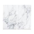 Zeller 26312 Herdabdeck-/Schneideplatten Marmor, Glas, weiß, 30 x 52 x 1 cm, 2 Einheiten