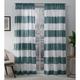 Exclusive Home Curtains Darma Bettwäsche, Angel-Tasche mit Vorhang-Paar, Polyester, blaugrün, 96" Length