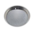 Niermann Standby LED Deckenleuchte Dekorring Nickel Matt, HF Sensor, Glas/Metall, Pergament, 30 x 30 x 11 cm
