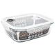 Pebbly pkv-2250rb Flach/Box rechteckig aus Glas Transparent 25 x 20 x 9 cm