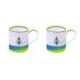 R2S 283bebl Garden & Tropical Friends Set 2 Becher 30 cl Porzellan Bunt 30 x 15 x 15 cm 2 Einheit (S)