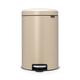 Brabantia newIcon Treteimer 20 L Sense of Luxury, Edelstahl, mineral golden beach, 20 Liter