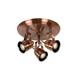 Lucide Cigal-Deckenstrahler-Durchmesser 27 cm-LED-GU10-3x, 2700 K, Metall, GU10, 5 W, Copper, 27 x 27 x 15 cm