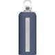 SIGG Star Midnight, Glas-Trinkflasche mit Silikonhülle, 0.85 L, Hitzebeständig, BPA Frei, dunkel blau