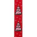 Ruther & Einenkel Weihnachtsband Tischband (Tanne) 62 mm, rot/Aufmachung 10 m, Polyester, PE-Film, 1000 x 6.2 x 0.1 cm,