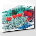 Arty Pie Canvas Print 20 x 14 Inch (50 x 35 cm) Red Poppy Field Flowers (6) V2, Wood, Multi-Colour, 20 x 14-Inch