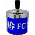 FC Schalke 04 Schleuderaschenbecher-Druck Drehaschenbecher, Chrom, Blau, 10 x 10 x 10 cm