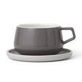 VIVA scandinavia 9102264 unter Tasse, Porzellan, Grau, 13,5 x 13,5 x 7,5 cm