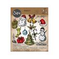 Sizzix Framelits Stanzen Set 12 Stück-Betagte Weihnachten von Tim Holtz, Stahl, Multicolour, 19.1 x 14.4 x 0.4 cm