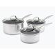 Greenpan Elements Topf Set, Edelstahl, Silber, 19,5 x 36,1 x 13,4 cm