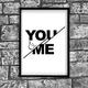 You & Me motivierendem positiven Gedanken Zitat Poster Print, 89 durch inspiriert wallsâ ®