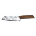 Victorinox Swiss Modern Santokumesser Küchenmesser, Stahl, Braun, 17