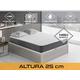 Relaxing-Confort Velver 25 5.0 F/hohe Matratze Visco elastisch, algodón-poliuretano, weiß und schwarz, Doppelbett, 190 x 140 x 25 cm