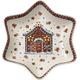 Villeroy & Boch Winter Bakery Delight Schale in Sternform "Lebkuchenhaus", Premium Porzellan, Rot/Bunt, 25 cm