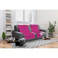 Italian Bed Linen Mikrofaser-Sofaüberwurf 190x60x6 cm Lilla/Fucsia