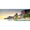 Eurographics Tropical Paradise at Seychelles 50x125, Glas, Bunt, 125 x 50 x 3,5 cm