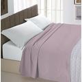 Italian Bed Linen Max Color Bettlaken in Uni, 100% Baumwolle Doppelbett 28x14x6 cm Altrosa