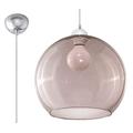 Sollux Lighting Ball Pendelleuchte, Glas, Graphite, Chrome