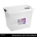 Urban living Aufbewahrungsbox, 80 l, mit Rollen, transparent mit Grauen Griffen