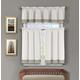 Home Maison Spitze Küche Fenster Vorhang Set, weiß und Weizen, 2 tiers-29 X 36 und 1 valance-58 X 15