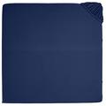 AmazonBasics - Premium-Spannbetttuch, Jersey, Marineblau - 160 x 200 cm