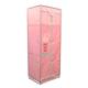 THE HOME DECO FACTORY MO1000 Schrank Kleiderschrank, Polyester, Rosa, 43 x 58 x 149 cm