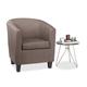 Relaxdays Retro Sessel, bequemes Sitzpolster, charmantes Vintage-Design, Stoffbezug, zum Relaxen, HBT: 77x70x74cm, braun