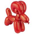Design Toscano Verdrehter Ballon-Hund Statue, Polyresin, Rot, 26.5 cm