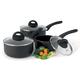 Beldray BW07013GP Tragbarer Lautsprecher, Keramik, Schwarz, 3 Piece Saucepan Set