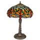 World Art TW60488 Tischlampe dragonfly glas im tiffany-stil handwerk, 59x41x41 cm, Multifarbiert