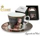 Carmani Leonardo Da Vinci Lady with a Ermine Set 1 Tasse 0,25 Liter mit Untertasse Ø 16,8 cm, Mehrfarbig, One Size