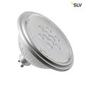 SLV LED, QPAR111, GU10, 7W, 3000K, 40° Silber Leuchtmittel, Aluminium, 7 W, grau