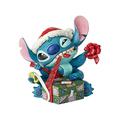 Disney Traditions Stitch with Santa Hat Figurine