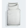 Bianca Plain Dyed Percale Bettwäsche für Bett mit 135 cm, 100% Baumwolle, Weiß, 210 x 280 + 50 x 155 cm, 2 Stück