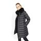 GOOSE FEEL MARLEINE - Elegant Woman Down Coat UK 12 - eco Fur Trim Jacket Parka Outwear